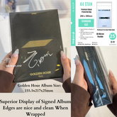 A4 Standard 200x300mm Premium Kpop Album Protective Bag | 80 Micron Flexible Thickness, Superior Clarity, PP Material + 40 Free Corner Tabs